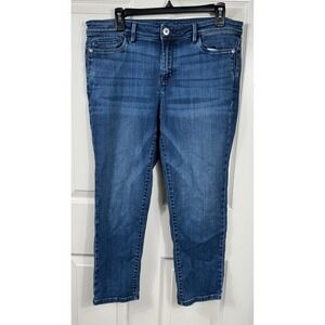 J.Jill Size 12 Denim Authentic Fit Slim Ankle Jeans Petite Blue Wash Normcore